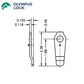 Olympus - 720 series - 3-5 - 2.38" Long shallow offset cam for inverted function - UHS Hardware