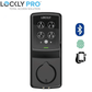 Lockly - PGD728WMB - Secure PRO Wi-Fi - Bluetooth App Controlled - Fingerprint Biometric Electronic Deadbolt - Includes Wi-Fi Hub - Matte Black