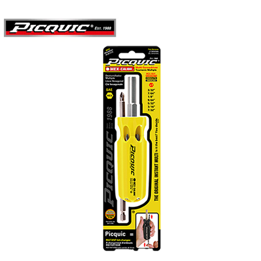 PICQUIC - Hex Calibre - SAE Hex Keys - 7 Pcs - W/ 3/32", 7.64", 1/8", 9/64", 5/32", 3/16", 7/32" - UHS Hardware