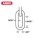 Abus - KS - Optional Length - High-Security Chain & Sleeve - Optional Diameter - UHS Hardware