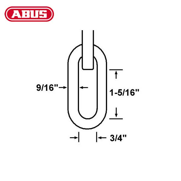 Abus - KS - Optional Length - High-Security Chain & Sleeve - Optional Diameter - UHS Hardware