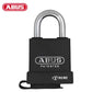 ABUS 83WP/63HB63 padlock showing the hardened steel shackle with NANO PROTECT™ coating