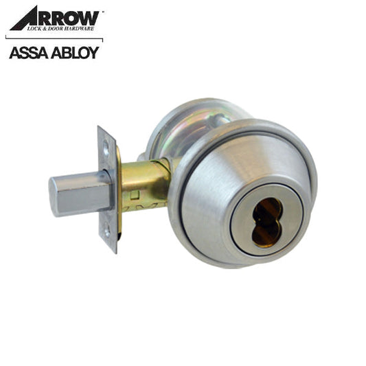 Arrow - DBX - Commercial Deadbolt - Single Cylinder - Adjustable Backset - SFIC Less Core - Satin Chrome - Grade 2
