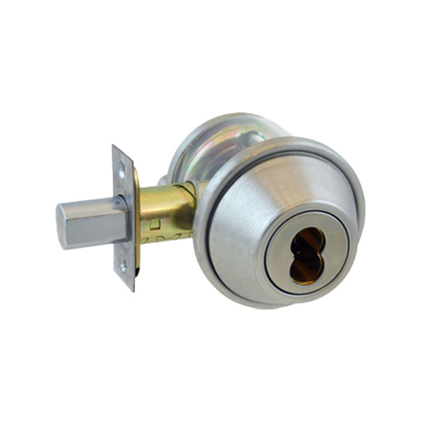 Arrow - DBX - Commercial Deadbolt - Single Cylinder - Adjustable Backset - SFIC Less Core - Satin Chrome - Grade 2