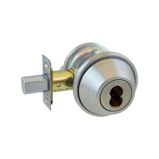 Arrow - DBX - Commercial Deadbolt - Single Cylinder - Adjustable Backset - SFIC Less Core - Satin Chrome - Grade 2