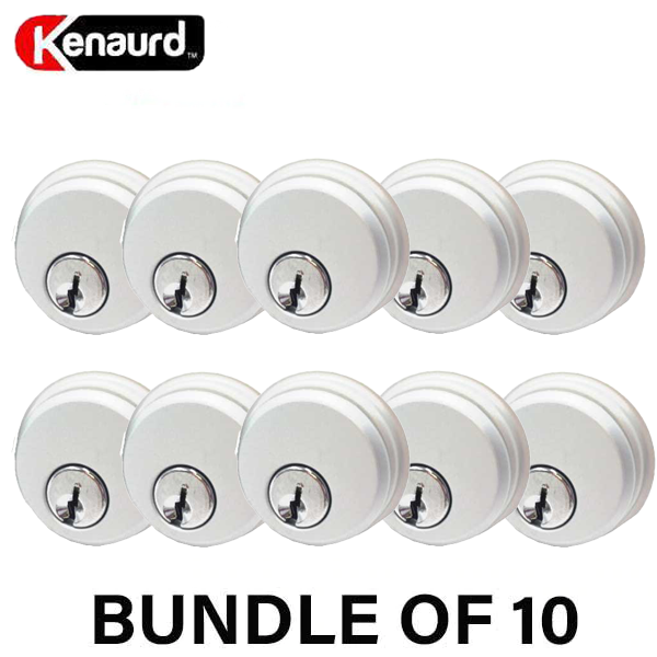 ZINC Mortise Cylinder - 1" - Aluminum Finish - SC1  - Keyed Alike (2 Packs) (BUNDLE OF 10) - UHS Hardware