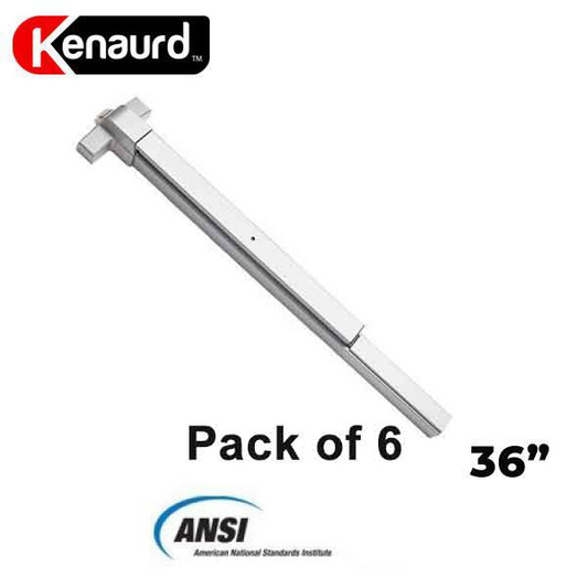 6 x Heavy Duty Panic Bar – Exit Device – Grade 1 – Aluminum Finish - UHS Hardware