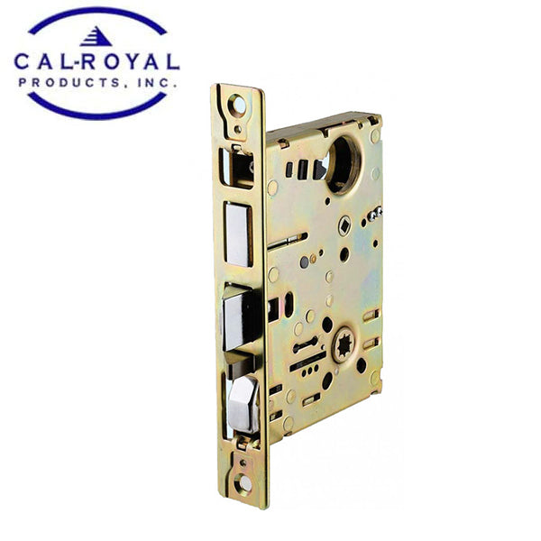 Cal-Royal - NM8080 - NM Series Mortise Lock - Heavy Duty - Storeroom Function - SE Escutcheon - 2 3/4" Backset - Satin Chrome - Fired Rated - Grade 1