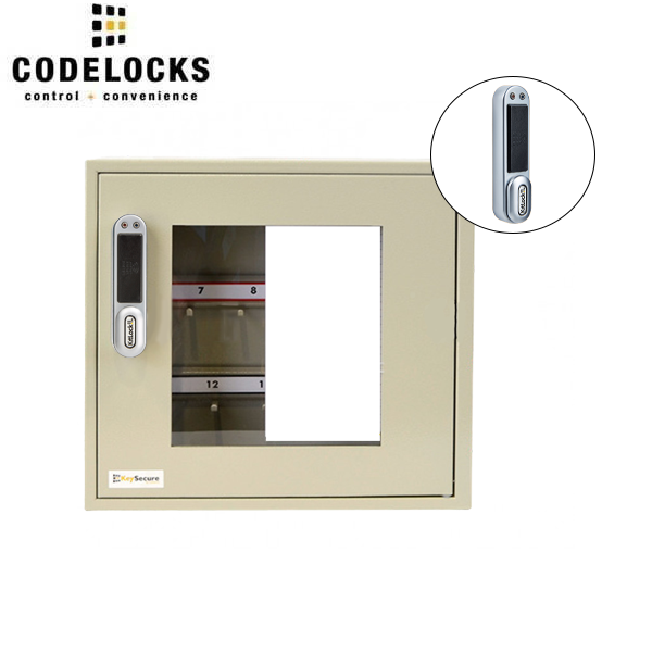 CodeLocks - Key Secure View Hook Key Cabinet w/ KL1000 - RFID - Keyless Access - Private & Public Function - Master & User - Optional Cabinet Size - UHS Hardware