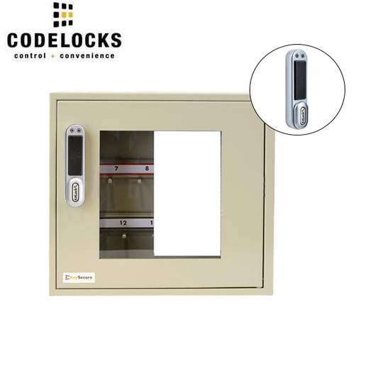 CodeLocks - Key Secure View Hook Key Cabinet w/ KL1000 - RFID - Keyless Access - Private & Public Function - Master & User - Optional Cabinet Size - UHS Hardware