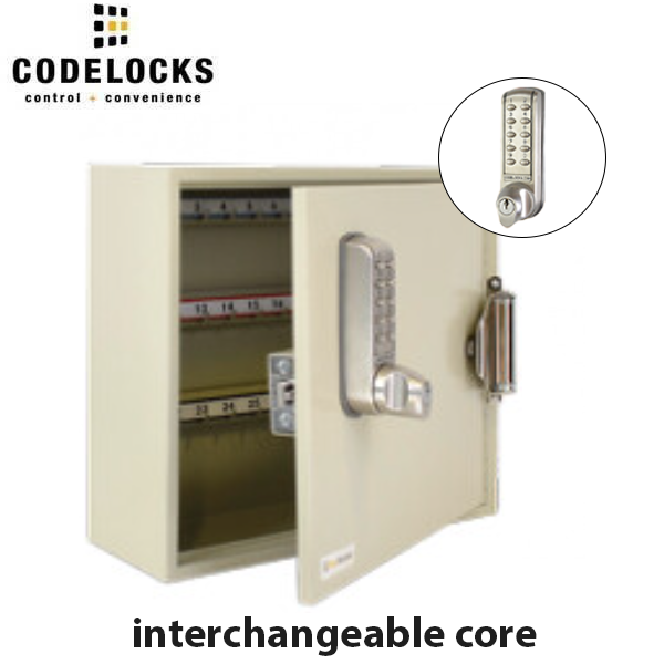 CodeLocks - Key Secure Hook Key Cabinet w/ CL2255 - Electronic Lock - Tubular Mortise Latch - Optional Size - Optional Lock Prep - UHS Hardware