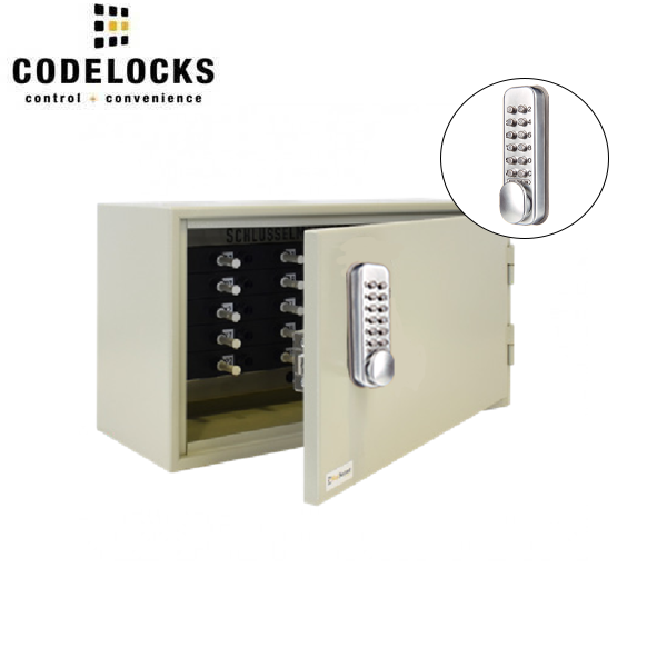 CodeLocks - Key Control Hook Key Control Cabinet w/ CL160 - Self Closing - Mechanical Lock - Tubular Mortise Latch - Hold Back Feature - QuickCode - Optional Cabinet Size - UHS Hardware
