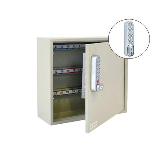 CodeLocks - Key Secure Hook Padlock Cabinet w/ KL1000 - Keyless Access - Private & Public Function - Master & User - Optional Storage - UHS Hardware