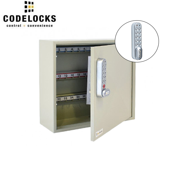 CodeLocks - Key Secure Hook Key Cabinet w/ KL1000 - Portable - Keyless Access - Private & Public Function - Master & User - 50 Keys - UHS Hardware