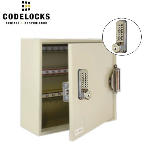 CodeLocks - Key Secure Hook Padlock Cabinet w/ CL255 - Self Closing - Mechanical Lock - Tubular Latch - Optional Cabinet Storage - UHS Hardware