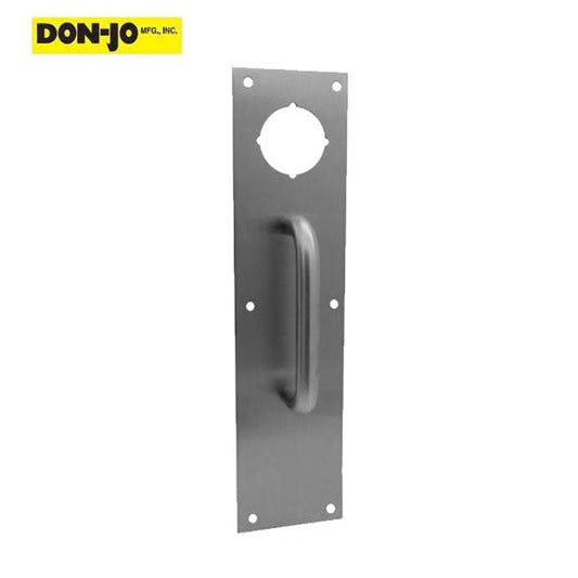 Don-Jo - CFK7115 - Pull Plate W/ Deadbolt Hole - 4" x 16" - Satin Stainless Steel  - 6" CTC
