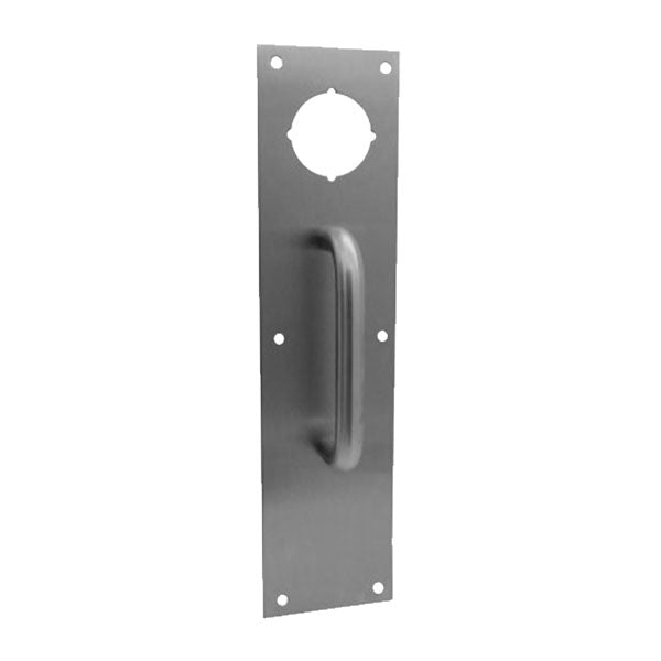 Don-Jo - CFK7115 - Pull Plate W/ Deadbolt Hole - 4" x 16" - Satin Stainless Steel  - 6" CTC