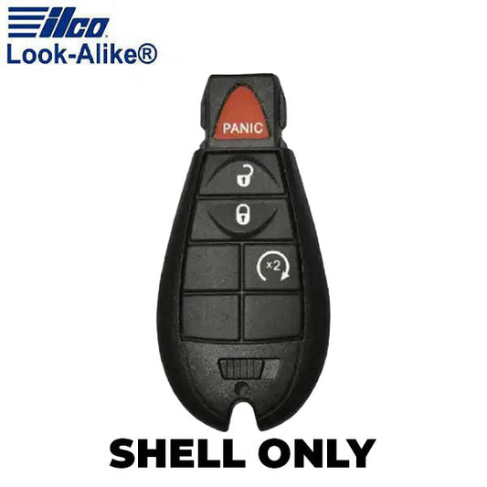 Ilco - 2008-2018 Chrysler - CHRY-POD4B1 - 4-Button Fobik Remote Key SHELL (AFTERMARKET)