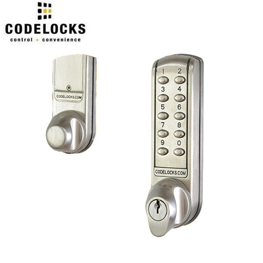 Code Locks - CL2210 - Electronic Door Lock - Dual Backset Latch 2 3/8" - 2 3/4" - Electronic Mortise Deadbolt - Brushed Steel - UHS Hardware