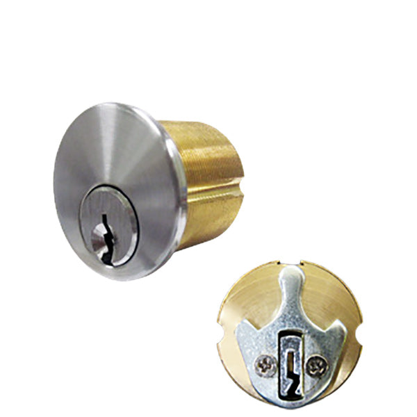 Cal-Royal  - Mortise Cylinder - 6-Pin - For Schlage C - Cloverleaf Cam - 26D - Satin Chrome