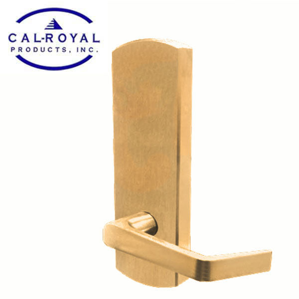 Cal-Royal - Rigid Lever Escutcheon - 2-3/4 " Backset - 7700 Series Exit Device Trim - Passage - Bright Brass - Grade 1 - UHS Hardware