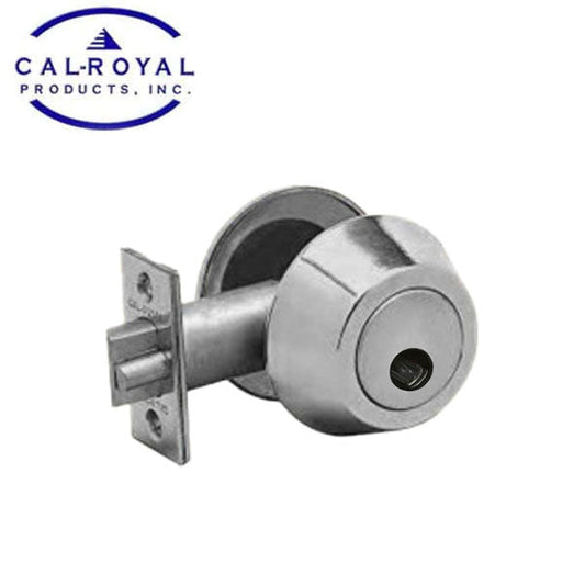 Cal Royal - Single Cylinder Gate Latch - Standard Duty - Less Core - Satin Chrome - Grade 2