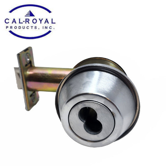 Cal Royal - Single Cylinder Gate Latch - Standard Duty - IC Core - Satin Chrome - Grade 2