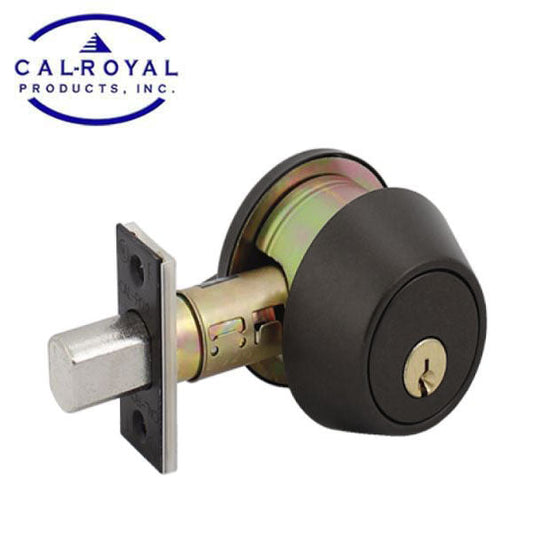 Cal-Royal - Maximum Security Deadbolt - Single Cylinder - Heavy Duty - Black Coated - Grade 2 - UHS Hardware