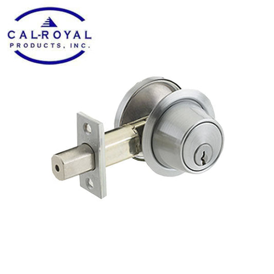 Cal-Royal - CB162 - Heavy Duty Double Cylinder Deadbolt - Satin Chrome - Grade 2