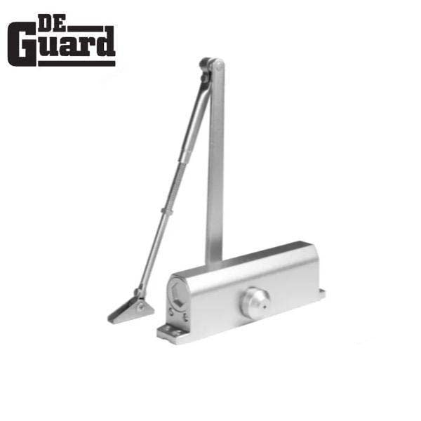 Hydraulic Door Closer / Back Check / w/ Hold To Open - Grade 1 - Satin Nickel - Adjustable Size 1-6 - UHS Hardware