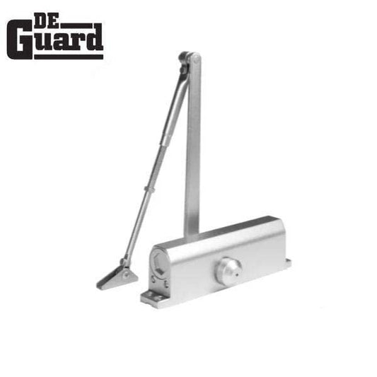 Hydraulic Door Closer / Back Check / w/ Hold To Open - Grade 1 - Satin Nickel - Adjustable Size 1-6 - UHS Hardware