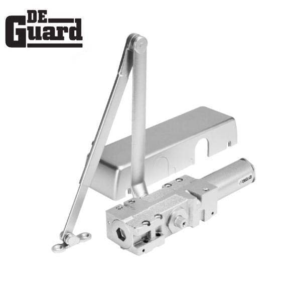 Hydraulic Door Closer / Back Check / w/ Hold To Open / w/ Plastic Cover - Grade 1 - Satin Nickel - Adjustable Size 1-6 - UHS Hardware