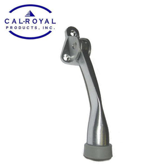 Cal-Royal - DH25 - Kick Down Door Stop - 4" - Die Cast Zinc - Rubber Stop - Optional Finish