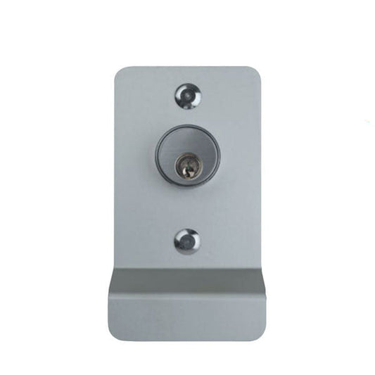 Detex - 03P - Pull Plate For Value Series Exit Devices - With Cylinder Hole - 630 - Satin Aluminum - UHS Hardware