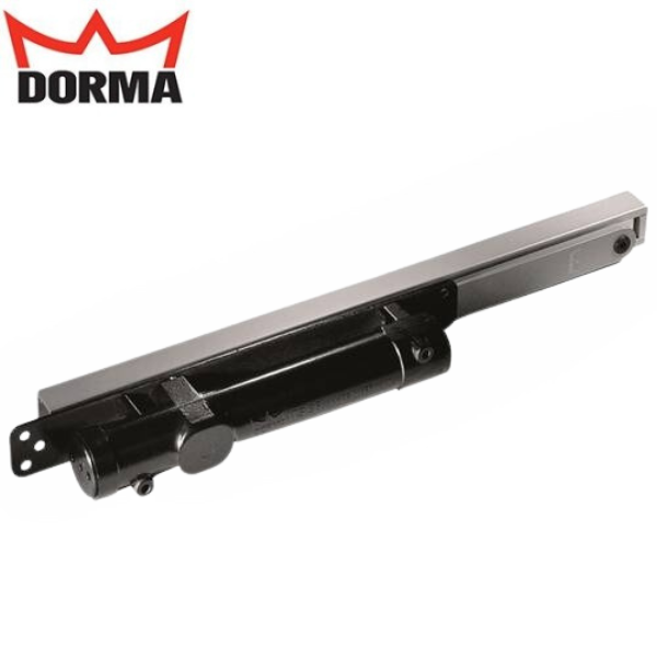 Dorma ITS9625689 concealed door closer in aluminum finish, showcasing its sleek, hidden design and durable Grade 1 build.