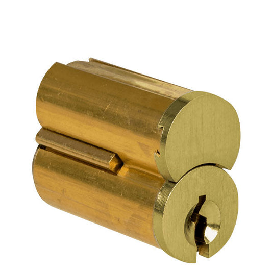 Falcon - C649 - Small-Format IC Core SFIC - 7 Pins - B Keyway - Uncombinated - 606 - Satin Brass