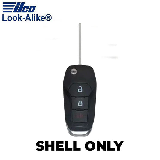 Ilco - 2015-2020 Ford - FORD-FLIP3B1 - 3-Button Flip Remote Key SHELL (AFTERMARKET)