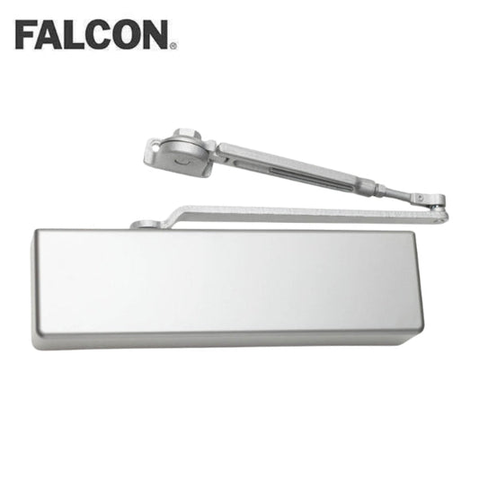 Falcon SC71A-HWPA-AL heavy-duty surface door closer with aluminum finish