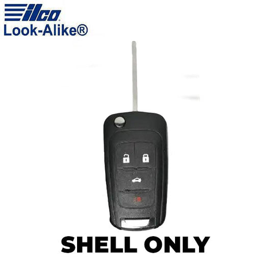 Ilco - 2010-2019 GM - GM-FLIP4B1 - 4-Button Remote Flip Key SHELL (AFTERMARKET)