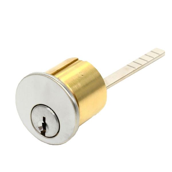 GMS Rim Cylinder - 1-1/8" - 5 Pin -  US26D - Satin Chrome - UHS Hardware