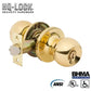 HQ LOCK 4374 Knob Lock Storeroom US3 SC4 in polished brass finish