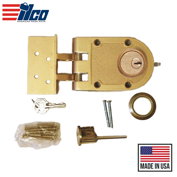 Ilco - 530-53-51 - Auxiliary Lock - Jimmyproof Double Cylinder Deadlock - 5 Pin - KW1 - KD - Bronze - Grade 1