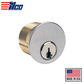 Ilco - 7185 - Mortise Cylinder - 5 Pin - 1-1/8" - Yale 8 Keyway - 863G Cam - KD - 26D - Satin Chrome - Grade 1