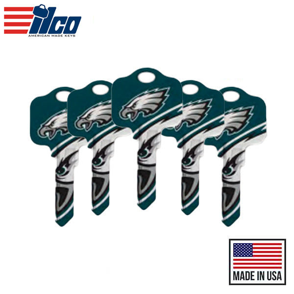 Ilco - NFL TeamKeys - Key Blank - Philadelphia Eagles - KW1 (5 Pack)