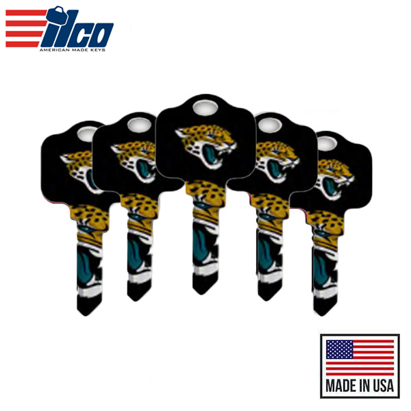 Ilco - NFL TeamKeys - Key Blank - Jacksonville Jaguars  - KW1 (5 Pack)