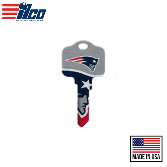 Ilco - NFL TeamKeys - Key Blank - New England Patriots  - SC1 (5 Pack)