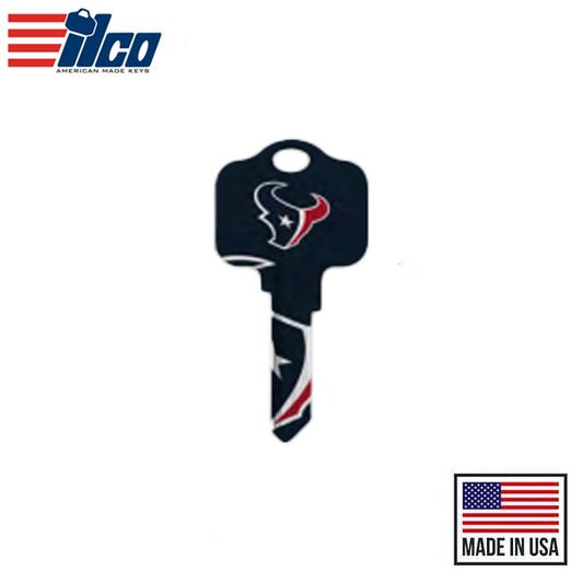 Ilco - NFL TeamKeys - Key Blank - Houston Texans - SC1 (5 Pack)