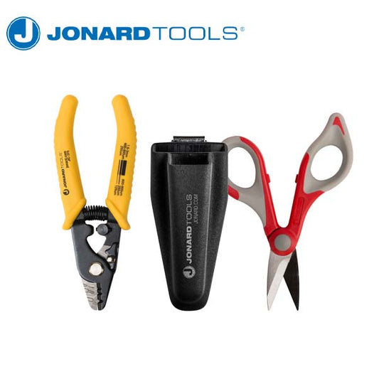Jonard Tools - Fiber Stripper & Kevlar Shears Kit - Molded Pouch - UHS Hardware