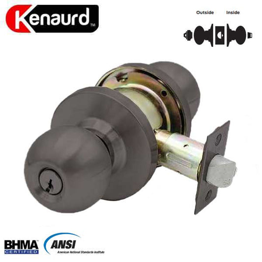 Commercial Door Knob - 2-3/4” Standard Backest - Oil Rubbed Bronze - Entrance - Grade 2 - UHS Hardware