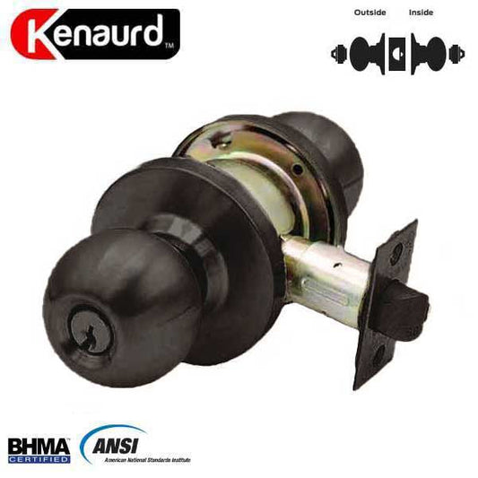 Commercial Door Knob Set - Double Sided - 2-3/4” Standard Backset - Oil Rubbed Bronze - Institution - Grade 2 - UHS Hardware